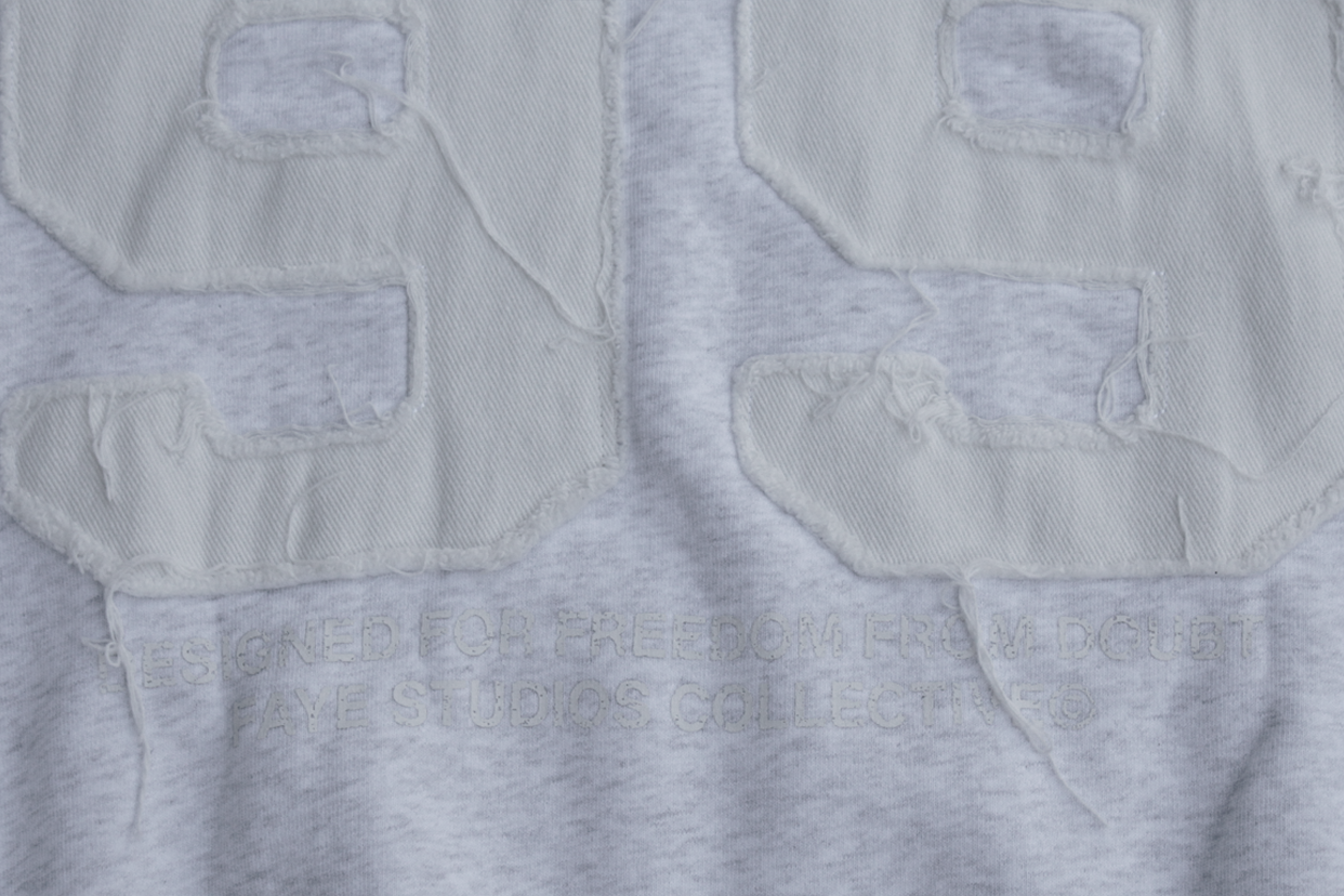 99 HOODIE GREY WHITE