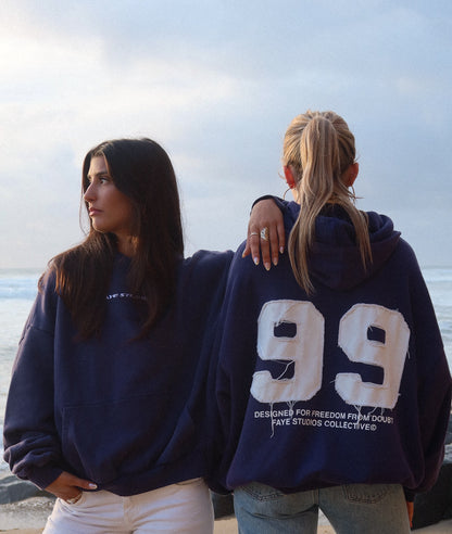 99 HOODIE BLUE WHITE