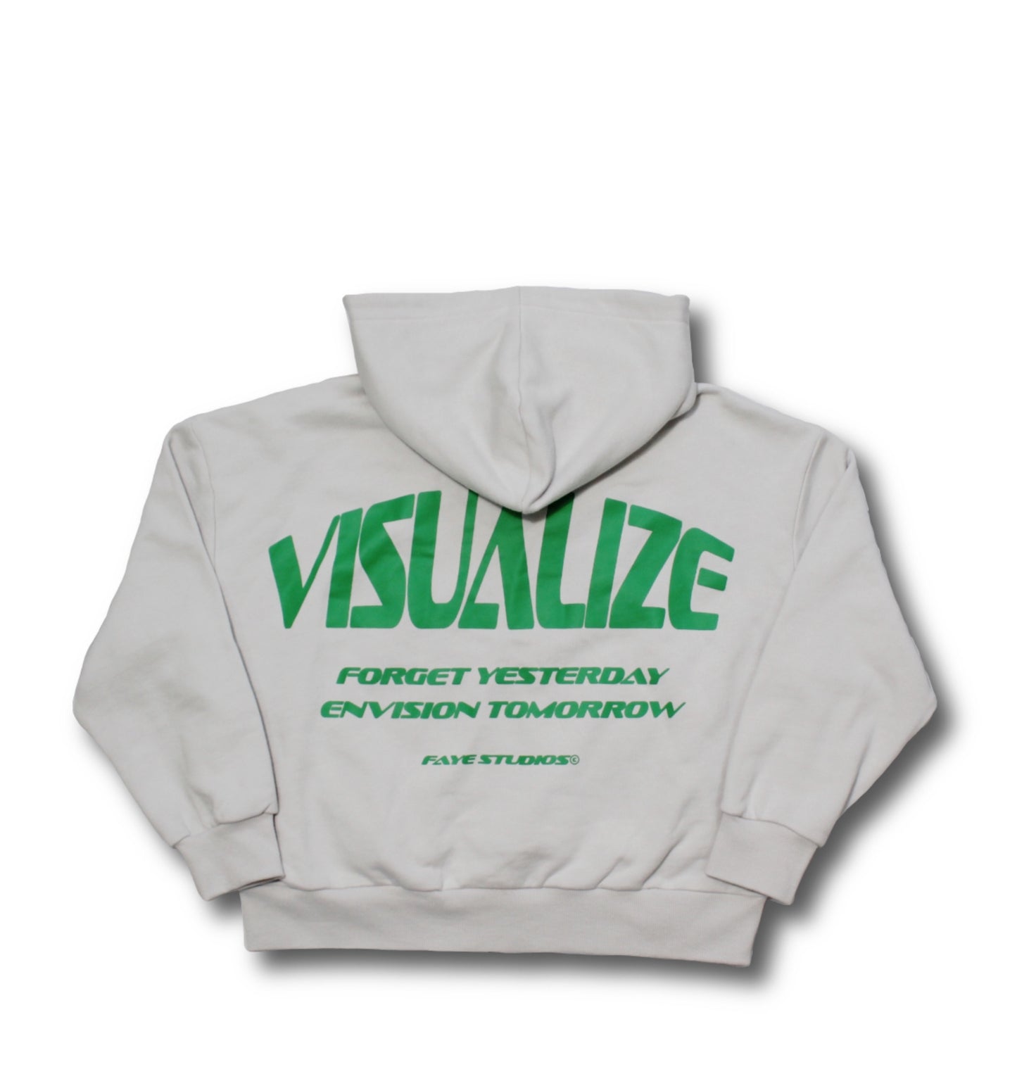 VISUALIZE HOODIE WHITE GREEN