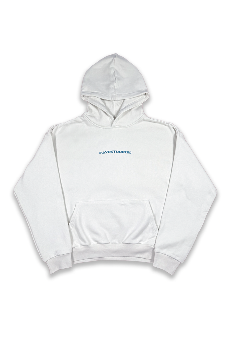 FY BIRD HOODIE CREAM BLUE — back